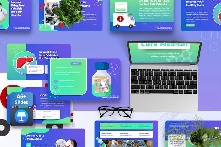 医疗健康疾病治疗护理Keynote模板 - PPT派