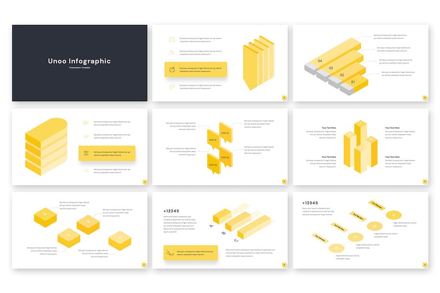 信息图表数据可视化市场分析PPT模板 - PPT派