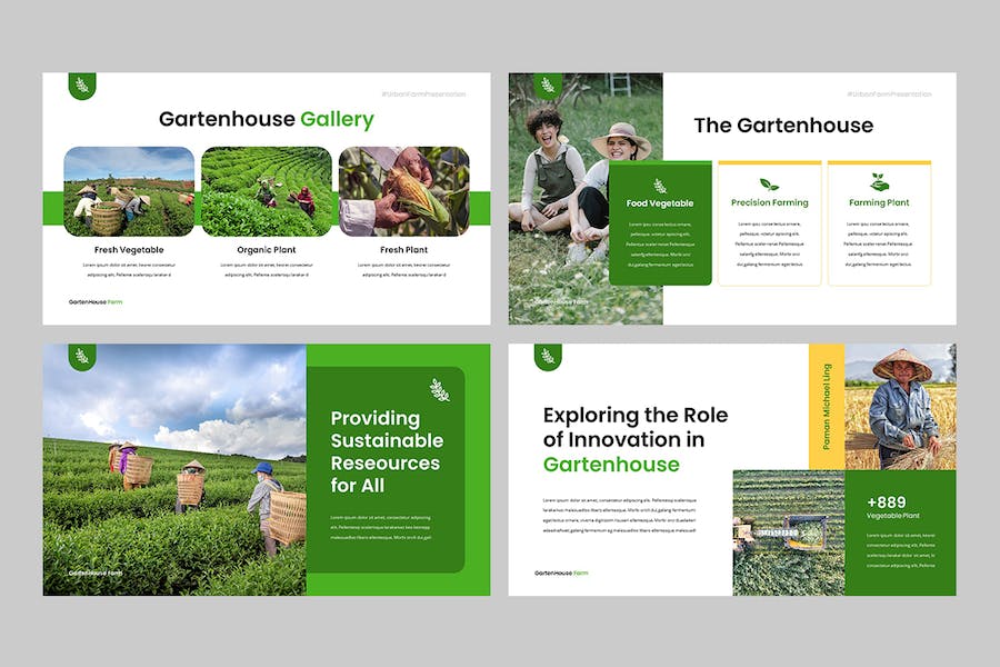 现代农业种植菜园城市农场PPT模板 - PPT派