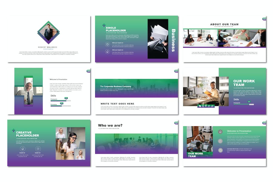 专业数据分析可视化插画Keynote图表 - PPT派