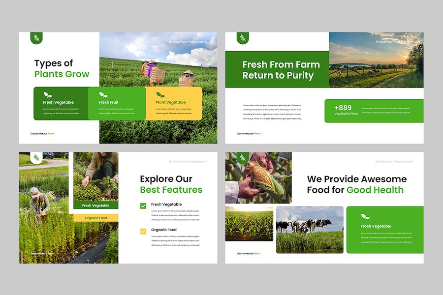 现代农业种植菜园城市农场PPT模板 - PPT派