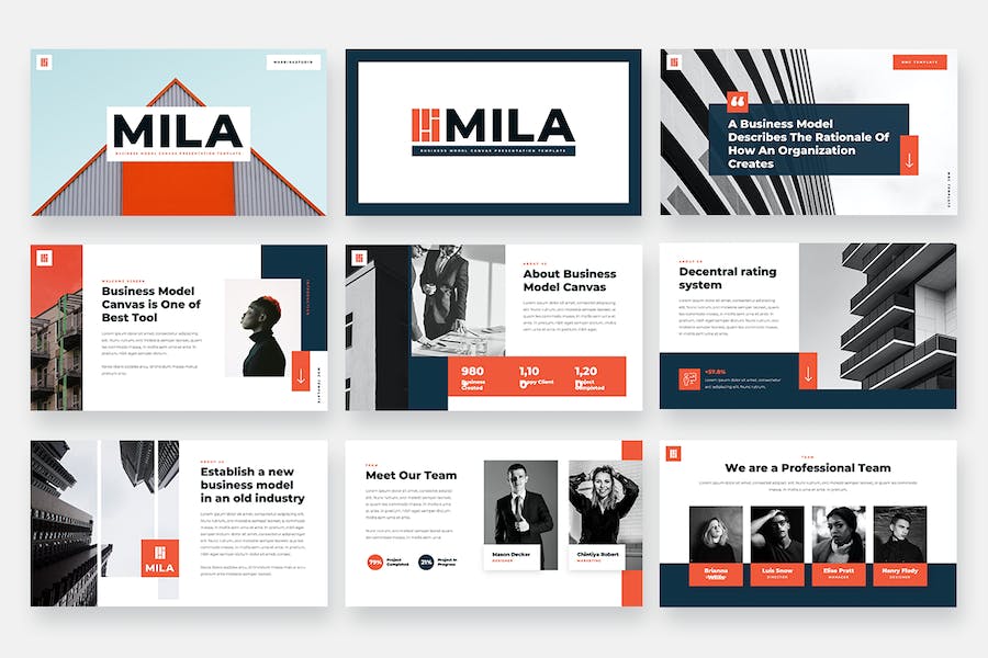 企业战略规划商业模式画布展示PPT模板 - PPT派