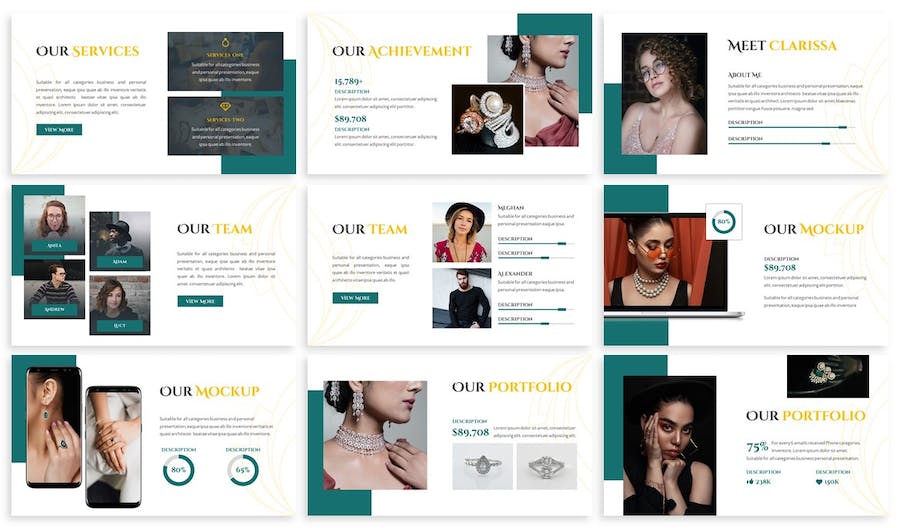 珠宝产品展示销售推介Keynote模板 - PPT派