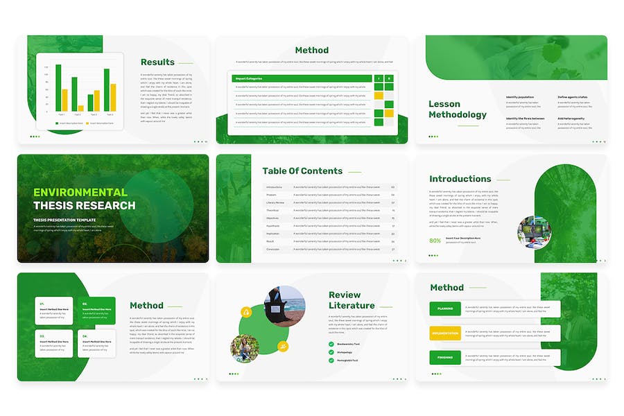 环保论文研究学术写作指南PPT模板 - PPT派