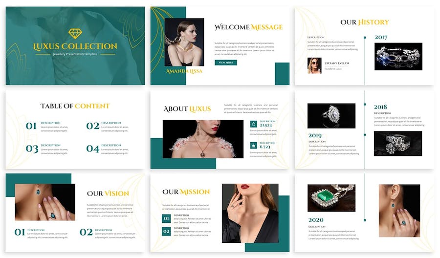 珠宝产品展示销售推介Keynote模板 - PPT派