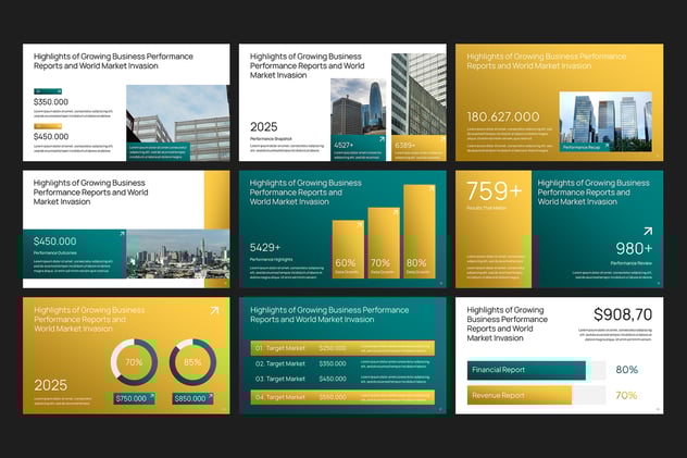 执行情况报告业绩分析方案PPT模板 - PPT派