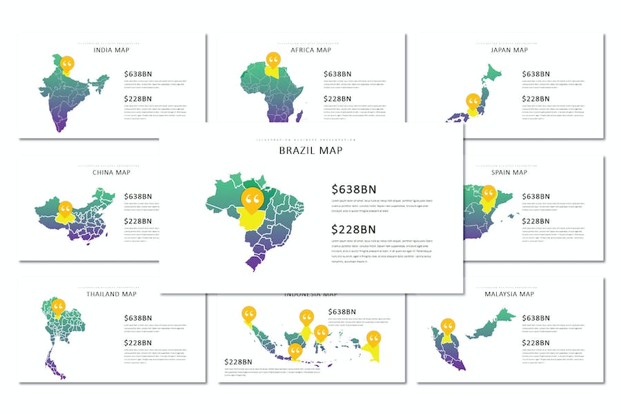 专业数据分析可视化插画Keynote图表 - PPT派