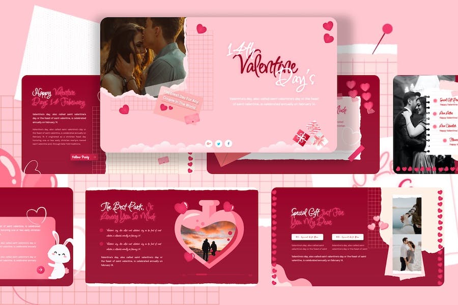 情人节营销活动推广策略方案Keynote模板 - PPT派