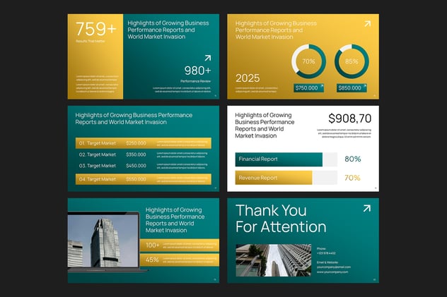 执行情况报告业绩分析方案PPT模板 - PPT派