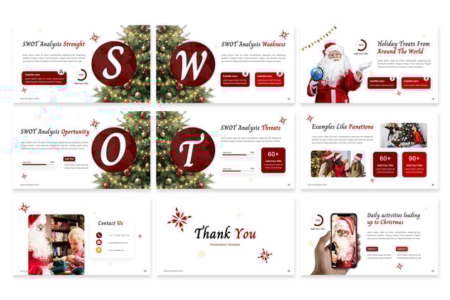 圣诞节快乐主题演讲PPT模板 - PPT派