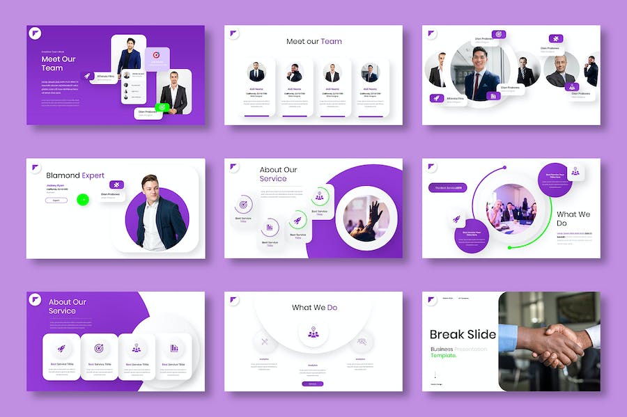 企业业务综合展示PPT模板 - PPT派