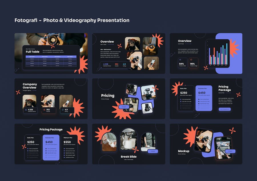 摄影视频服务项目推介方案Keynote模板 - PPT派