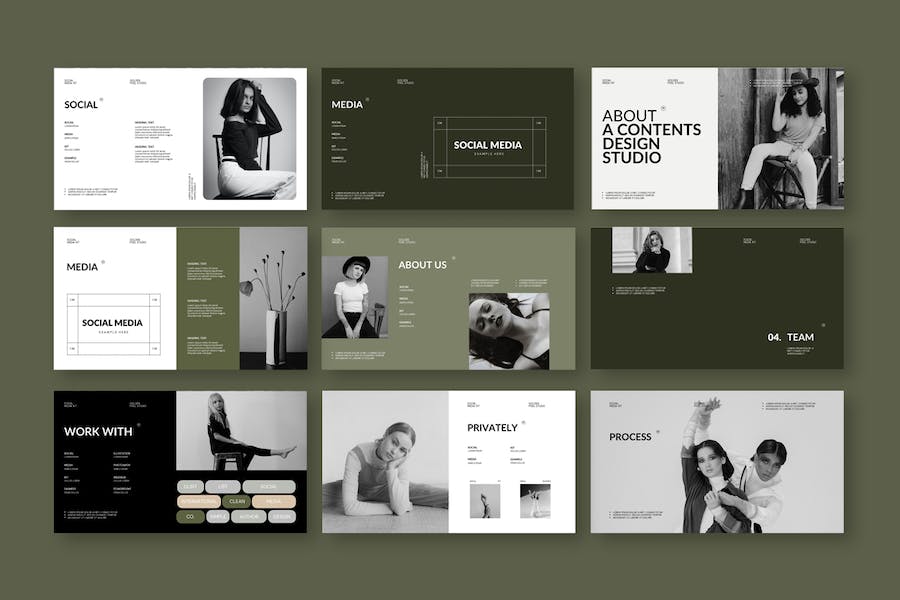 社交媒体营销运营Keynote模板 - PPT派