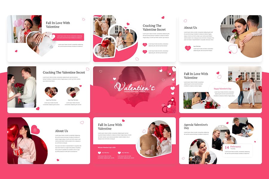 情人节活动营销推广方案Keynote模板 - PPT派
