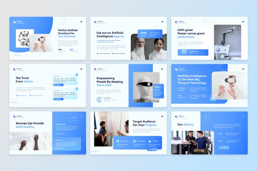 人工智能技术应用知识讲述Keynote模板 - PPT派