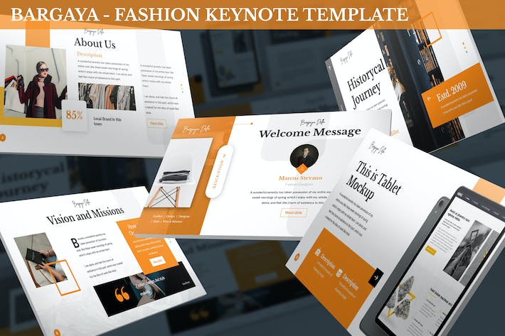 时尚服装作品集展示推介Keynote模板 - PPT派