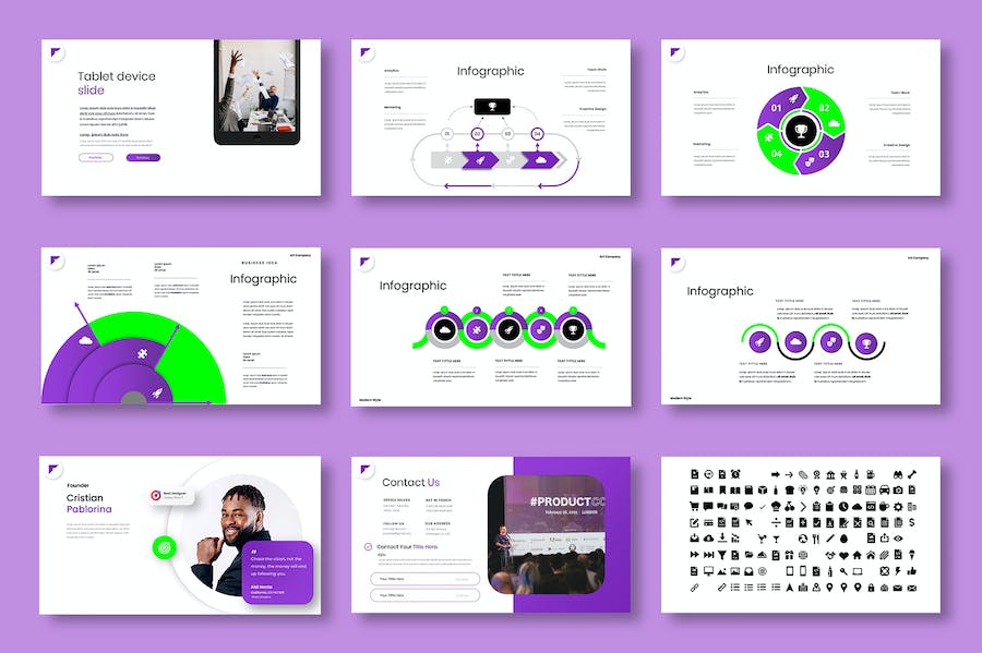 企业业务综合展示PPT模板 - PPT派