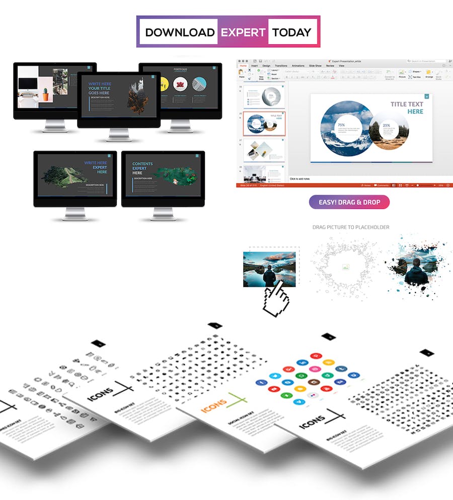 专家咨询服务推广Keynote模板 - PPT派