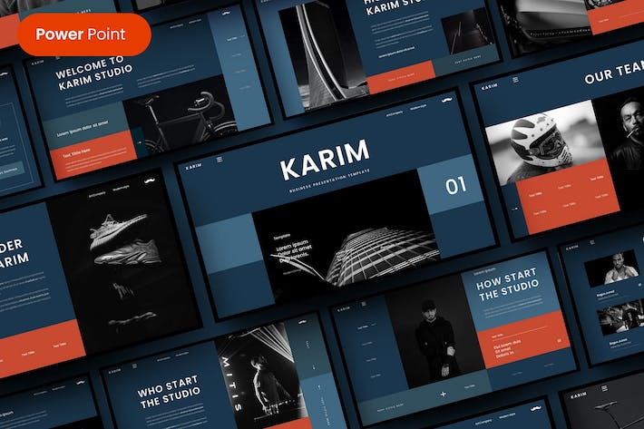 商务风格品牌形象展示PPT模板 - PPT派