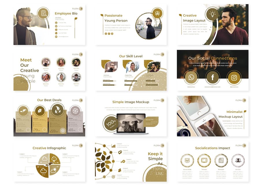 花卉花艺品牌推广展示Keynote模板 - PPT派