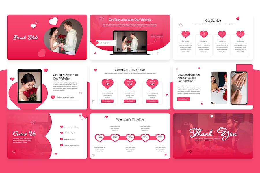 情人节活动营销推广方案Keynote模板 - PPT派