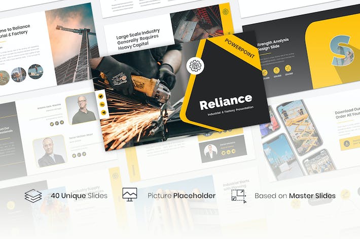 灰色工业工厂企业介绍PPT模板 - PPT派