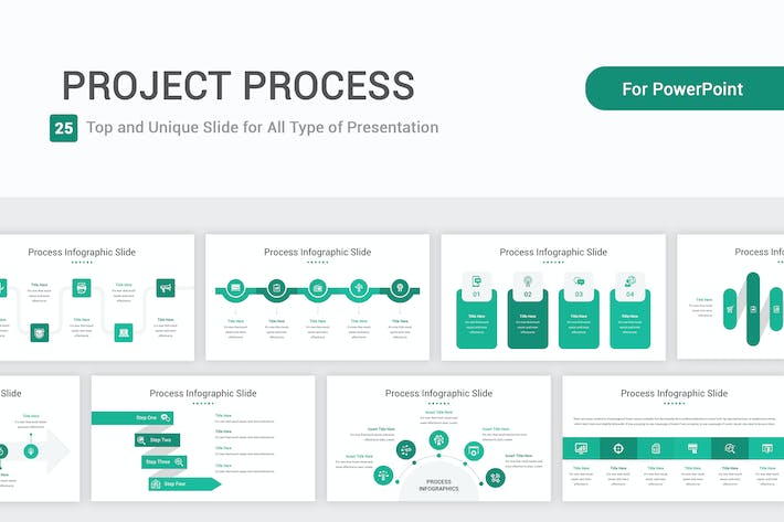 项目管理流程图形图表演示PPT模板 - PPT派