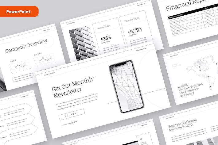 公司年度财务报告总结PPT模板 - PPT派
