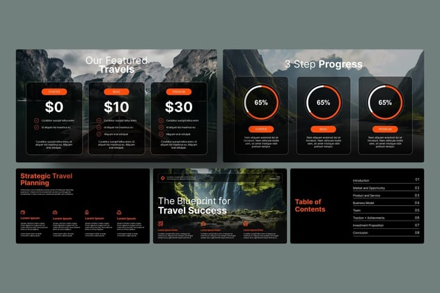 旅游度假出行攻略PPT模板 - PPT派