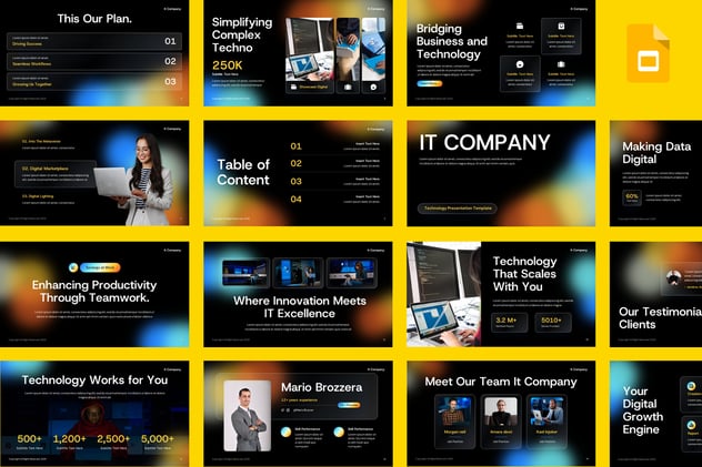 IT科技公司年度报告总结PPT模板 - PPT派