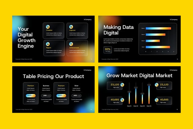 IT科技公司年度报告总结PPT模板 - PPT派