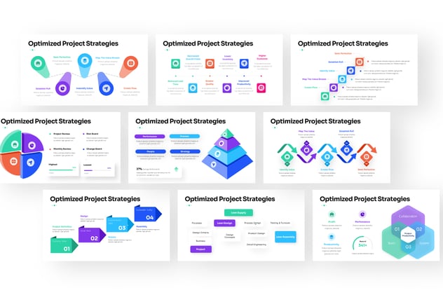 项目策略优化流程信息图形Keynote模板 - PPT派