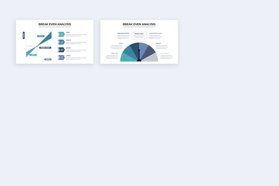 商业盈亏平衡分析信息图形PPT模板 - PPT派