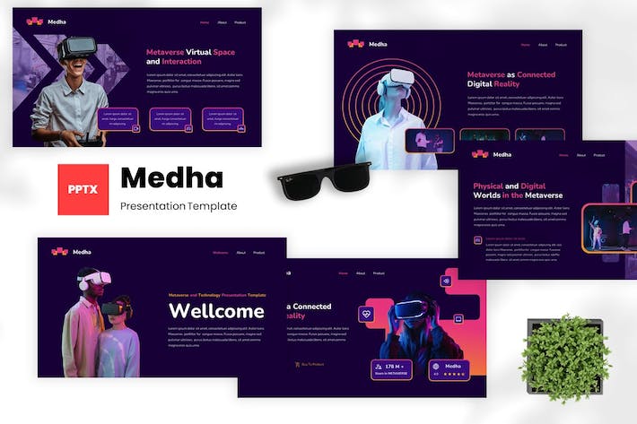 元宇宙技术创新展示PPT模板 - PPT派