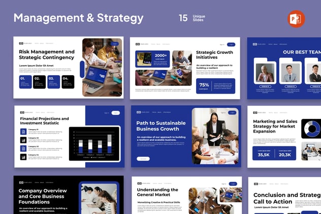 业务增长战略规划分析展示PPT模板 - PPT派