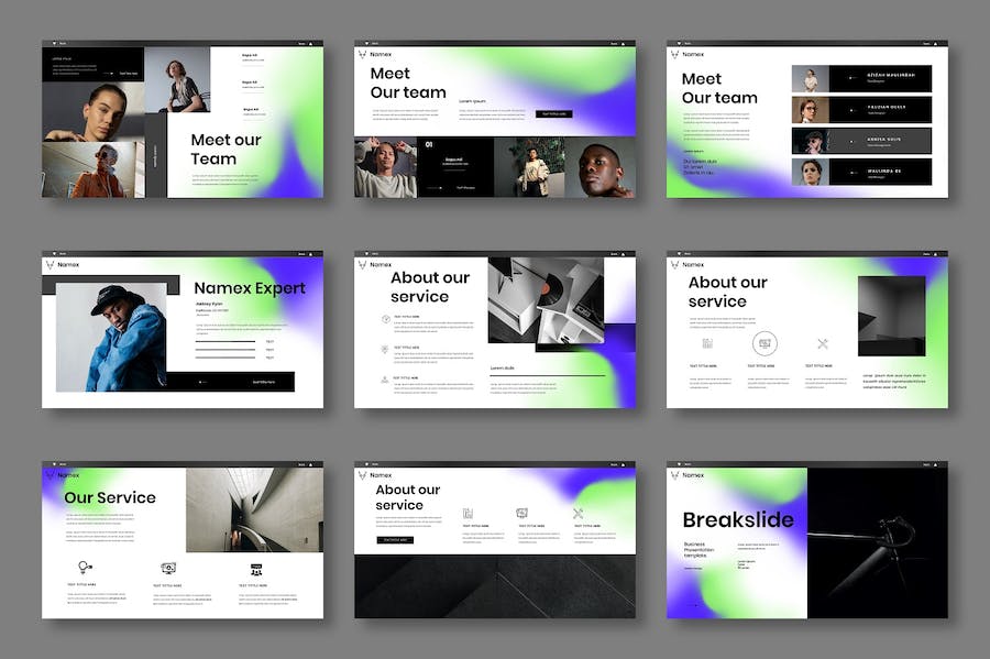 现代商务企业服务介绍PPT模板 - PPT派