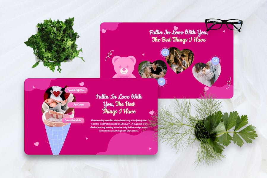 情侣2月14日情人节主题Keynote模板 - PPT派