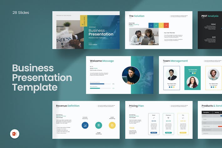 商务场景适用PowerPoint演示文稿模板 - PPT派