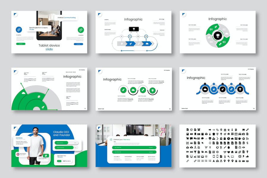 科技商务创业项目发展Keynote模板 - PPT派