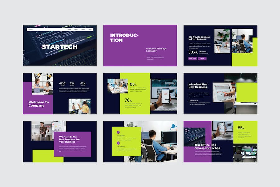 专业现代科技主题演讲Keynote模板 - PPT派