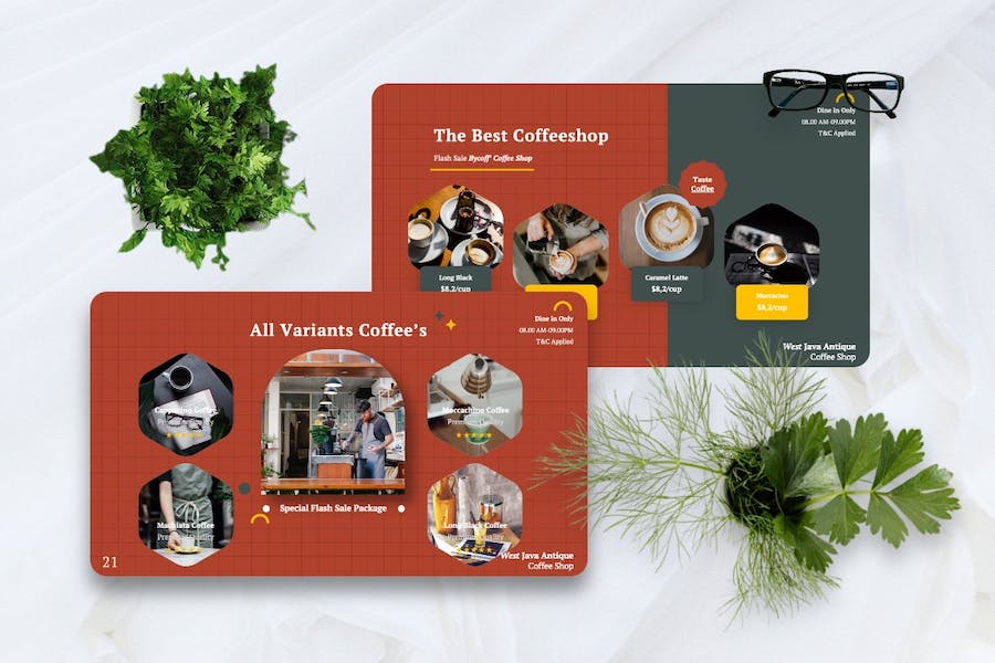 咖啡店讲述展示方案推介Keynote模板 - PPT派
