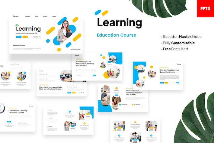 教育课程教学大纲培训PPT模板 - PPT派