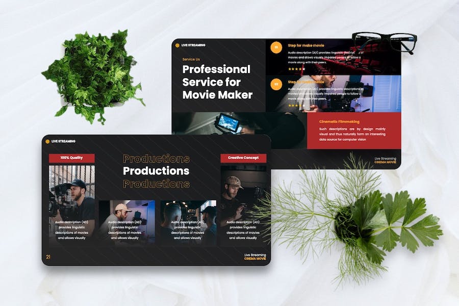 电影制作工作室项目讲述Keynote模板 - PPT派