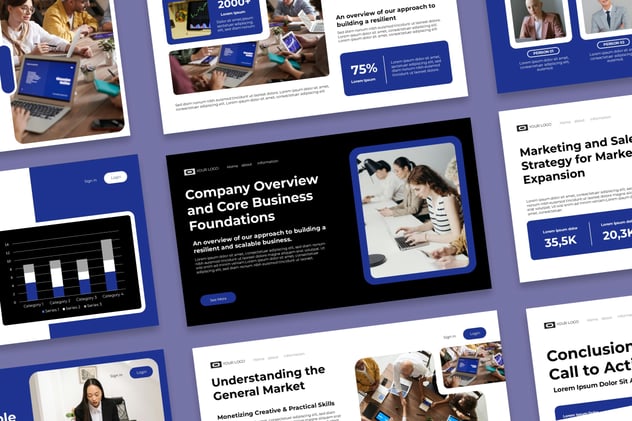 业务增长战略规划分析展示PPT模板 - PPT派