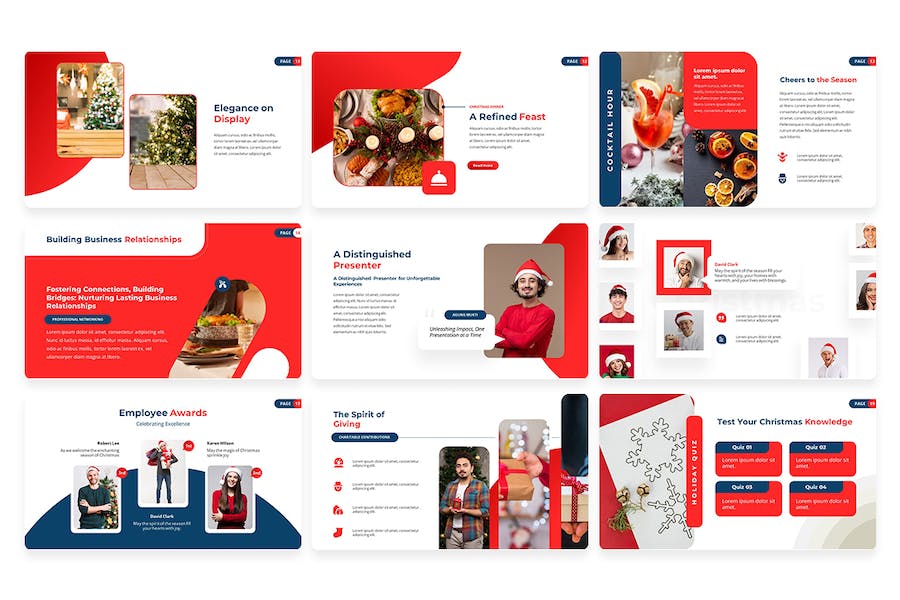 圣诞节主题展示PPT模板 - PPT派