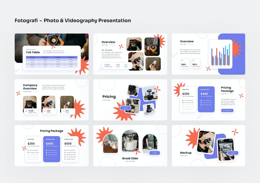 摄影视频服务项目推介方案Keynote模板 - PPT派