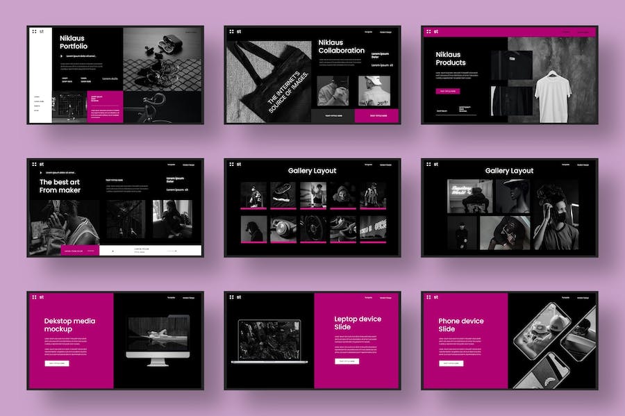 时尚品牌商务营销推广Keynote模板 - PPT派