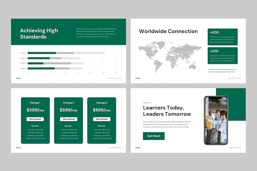 教育学校课程设计方案PPT模板 - PPT派