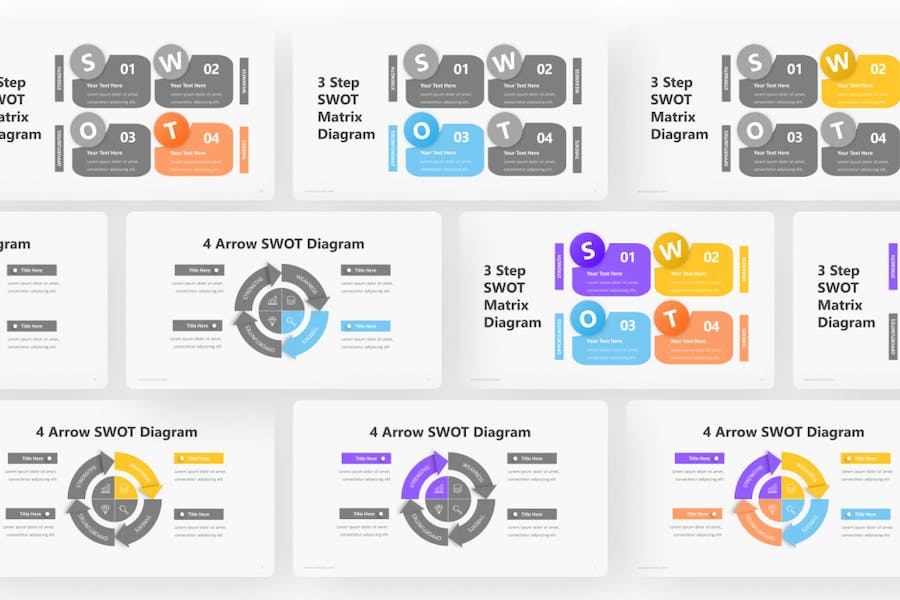 SWOT-信息图表-PowerPoint-模板 - PPT派