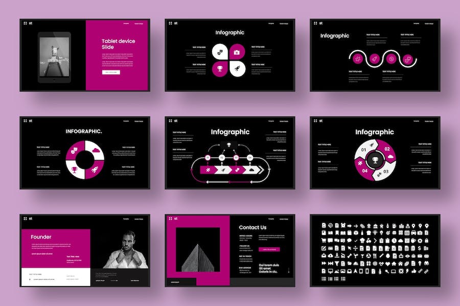 时尚品牌商务营销推广Keynote模板 - PPT派